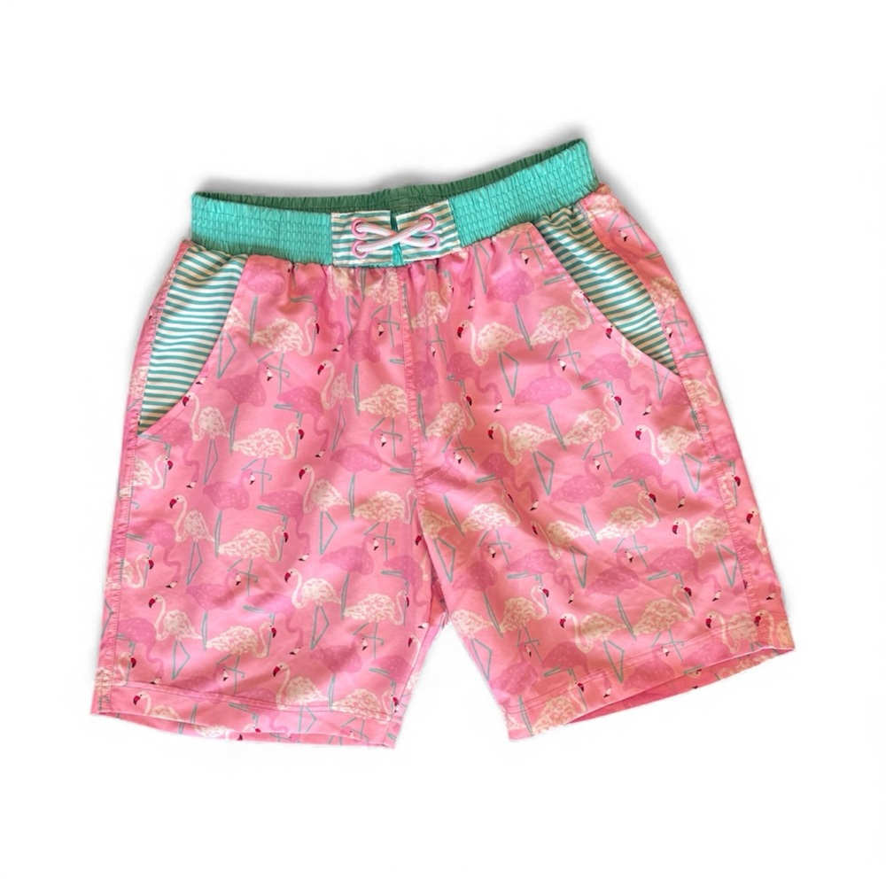 New Without Tags Matilda Jane Teal and Pink Mesh Overlay Swim Shorts